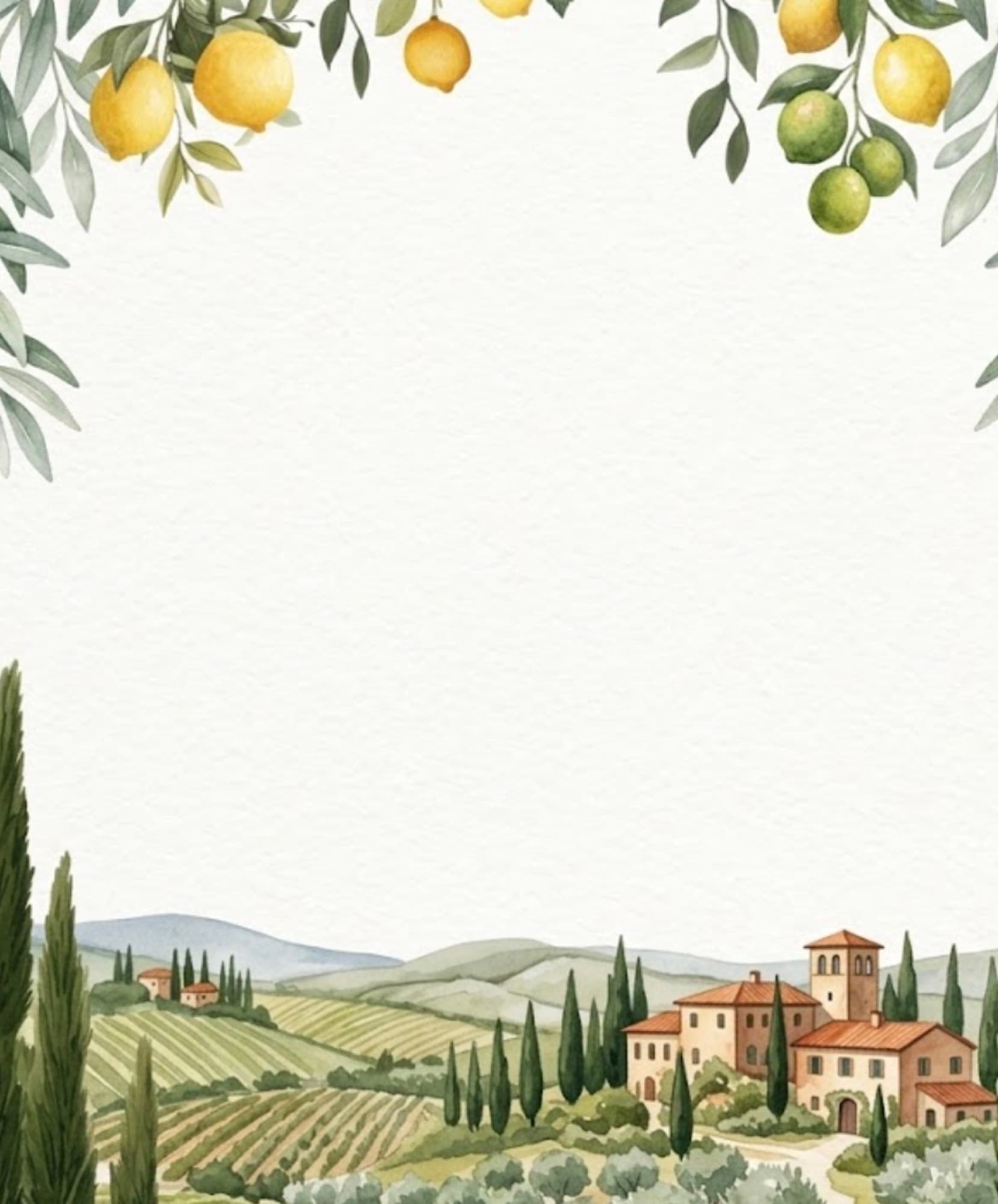 Example save the date for Bianca and Enzo in Val d'Orcia, Italy