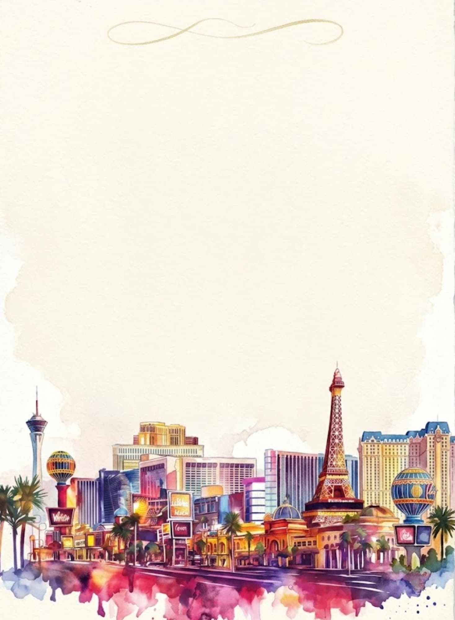 Example save the date for Roxie and Vince in Las Vegas, Nevada